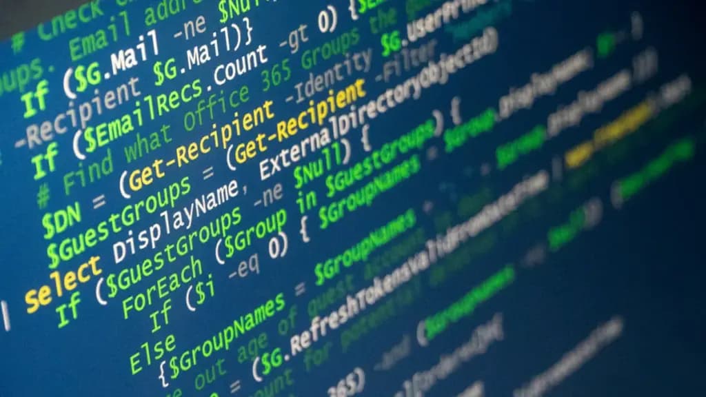 Source code displayed on a computer monitor.